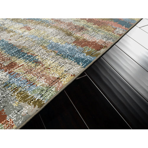 Wrought Studio Medfield Earthtones, Vintage Abstract Beige Area Rug